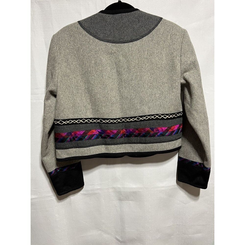 Canvasbacks Lutton & Horsfield Jacket Womens 14 Grey Wool Blend Art To Wear Twee - Picture 2 of 8